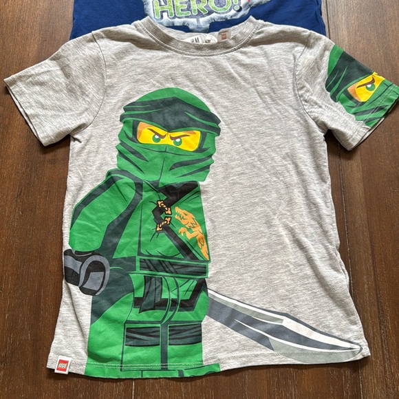 Two (2) Size 6 H&M Lego Ninjago Movie Tee and size 6-8 PJ Masks tee - Picture 2 of 12